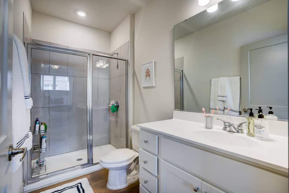 1820 at centennial off campus apartments near nc state university raleigh north carolina private bathrooms glass shower doors